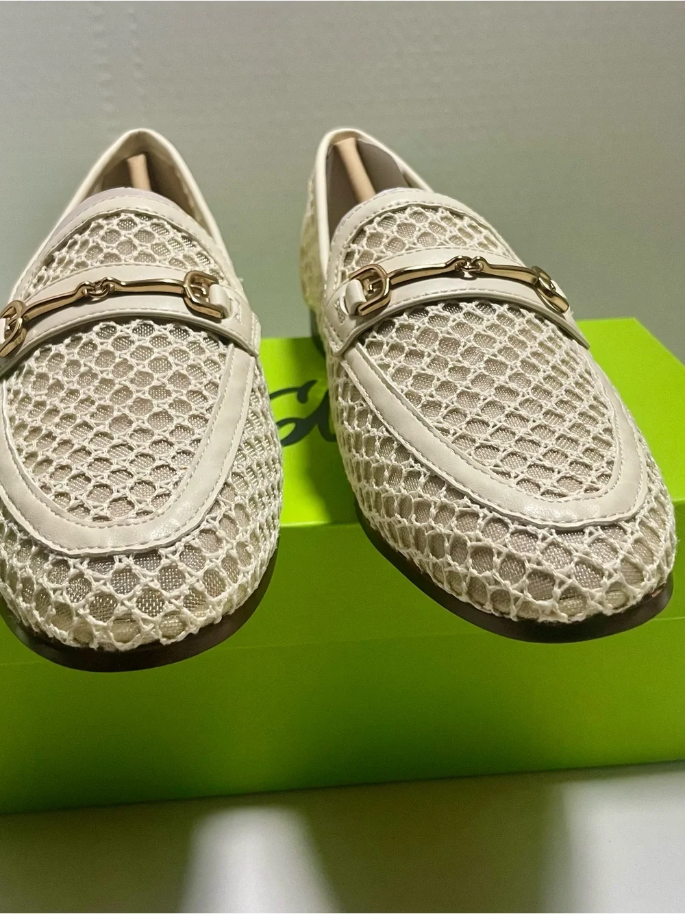 Sam Edelman Loraine Mesh Bit Loafers Ivory Women’s Size 7M